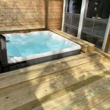Custom Cedar Deck With Privacy Fence and Hot Tub in New Buffalo, MI 9