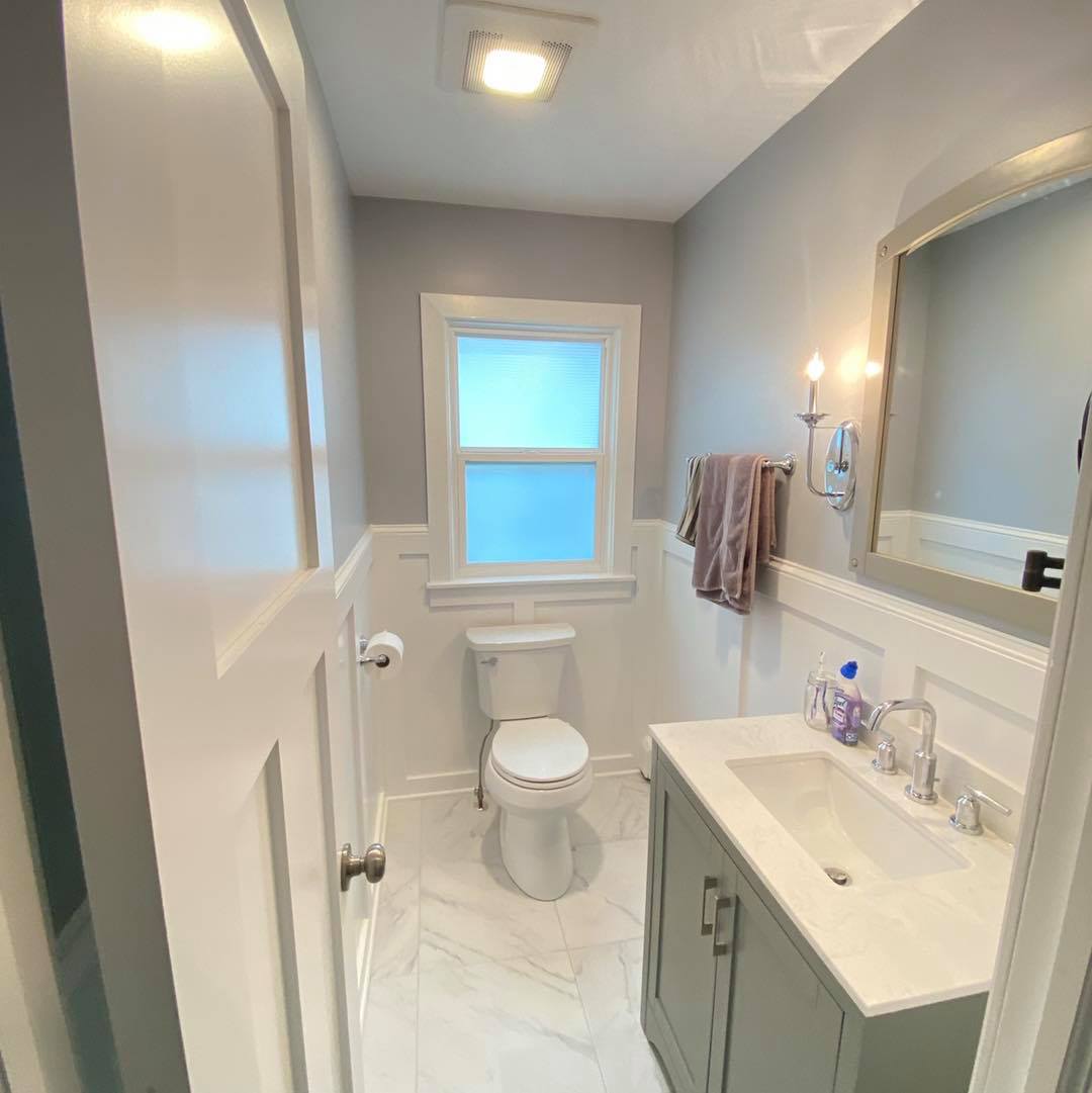 Full Bathroom Renovation and Adding Powder Room in Naperville, IL